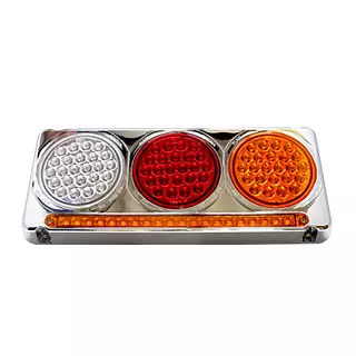 Stop Triple En Led Redonda 1007str