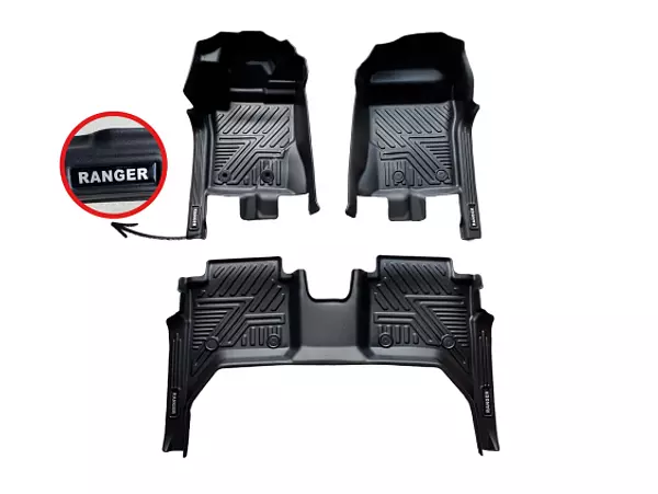 Tapetes Termoformados 5d Ford Ranger/Raptor 2024-2025 Negros