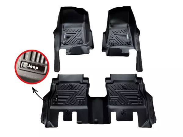 Tapetes Termoformados 5d Jeep Wrangler Jl 2020-2024 Negros