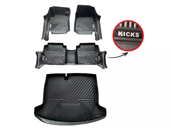 Tapetes Termoformados 5d Nissan Kicks 2017-2024 Negros