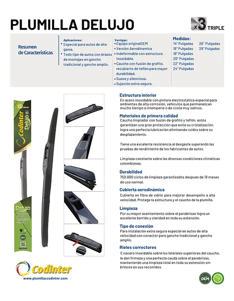 Juego Plumillas Codinter Corolla 94 A 01